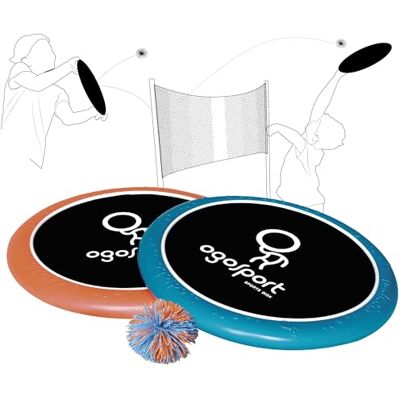 Schildkröt OGO Sport Set Mezo-rackets, uniseks, kinderen, oranje blauw zwart, Eén maat Schildkröt OGO Sport Set Mezo-rackets, uniseks, kinderen, oranje blauw zwart, Eén maat