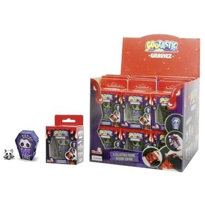 Simba 105956221 Gootastic Graviez, 6 gesorteerd, slechts één artikel wordt geleverd, gevuld met slijm en GID-skelet, de kist lost 7 cm op, vanaf 5 jaar Simba 105956221 Gootastic Graviez, 6 gesorteerd, slechts één artikel wordt geleverd, gevuld met slijm en GID-skelet, de kist lost 7 cm op, vanaf 5 jaar