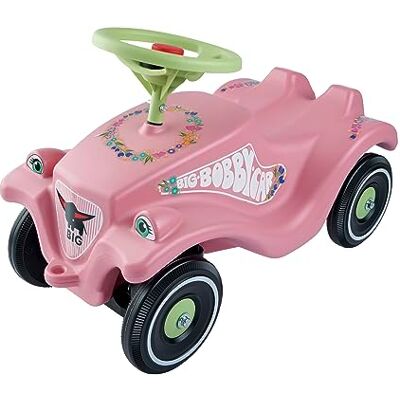 BIG Speelgoedfabriek 800056110 Bobby-Car-Classic Flower kindervoertuig, roze BIG Speelgoedfabriek 800056110 Bobby-Car-Classic Flower kindervoertuig, roze