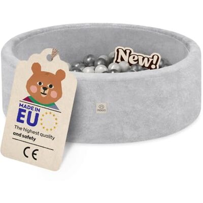 MISIOO Ballenbad voor baby's, 90 x 30 cm, met 200 ballen met een diameter van 6 cm, rond, zacht schuim, afneembare en wasbare hoes, indoor speelzwembad voor peuters MISIOO Ballenbad voor baby's, 90 x 30 cm, met 200 ballen met een diameter van 6 cm, rond, zacht schuim, afneembare en wasbare hoes, indoor speelzwembad voor peuters