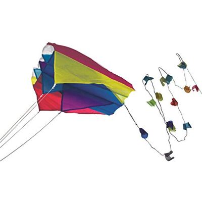 GÜNTHER FLUGSPIELE Paul Günther 1189 Mini Parafoil blauw, kleurrijke zakvlieger, met lichtechte sluier, kan gemakkelijk in de tas worden opgeborgen, ca. 60 x 51 cm GÜNTHER FLUGSPIELE Paul Günther 1189 Mini Parafoil blauw, kleurrijke zakvlieger, met lichtechte sluier, kan gemakkelijk in de tas worden opgeborgen, ca. 60 x 51 cm