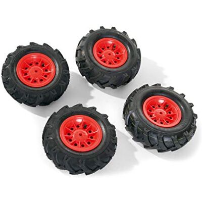 ROLLY TOYS 40 958 7 Voertuigaccessoires 2 zachte banden van 310 x 95 cm + 2 zachte banden van 325 x 110 cm rode velgen ROLLY TOYS 40 958 7 Voertuigaccessoires 2 zachte banden van 310 x 95 cm + 2 zachte banden van 325 x 110 cm rode velgen