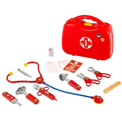 Klein Theo 4383 dokterskoffer, met 14 accessoires incl. stethoscoop, thermometer, spuit, en praktische handgreep, speelgoed voor kinderen vanaf 3 jaar Klein Theo 4383 dokterskoffer, met 14 accessoires incl. stethoscoop, thermometer, spuit, en praktische handgreep, speelgoed voor kinderen vanaf 3 jaar