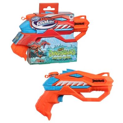 Nerf Super Soaker DinoSquad, Raptor-Surge waterblaster, ontspanningsgestuurd, zomerwaterspel voor buiten Nerf Super Soaker DinoSquad, Raptor-Surge waterblaster, ontspanningsgestuurd, zomerwaterspel voor buiten