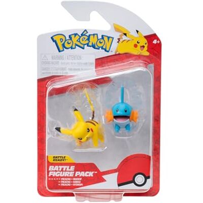 Pokémon Set van 2 gevechtsfiguren Pikachu en Hydropi Pokémon Set van 2 gevechtsfiguren Pikachu en Hydropi