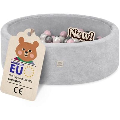 MISIOO Ballenbad voor baby's, 90 x 30 cm, met 200 ballen met een diameter van 6 cm, rond, zacht schuim, afneembare en wasbare hoes, indoor speelzwembad voor peuters MISIOO Ballenbad voor baby's, 90 x 30 cm, met 200 ballen met een diameter van 6 cm, rond, zacht schuim, afneembare en wasbare hoes, indoor speelzwembad voor peuters