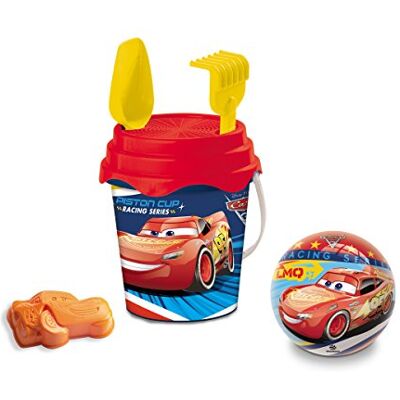 Mondo 18531 – outdoorspel – emmer auto's + bal – diameter: 17 cm Mondo 18531 – outdoorspel – emmer auto's + bal – diameter: 17 cm