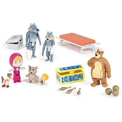 Simba Masha en Michka – mini-universum – 7 figuren + accessoires – 109301048 Simba Masha en Michka – mini-universum – 7 figuren + accessoires – 109301048