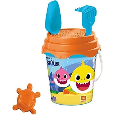 Mondo -28643 Pinkfong Bucket Baby Shark-Set Strand Renew Toys emmer en accessoires: zeef, hark, schep, vorm, gieter incl. 28643, meerkleurig Mondo -28643 Pinkfong Bucket Baby Shark-Set Strand Renew Toys emmer en accessoires: zeef, hark, schep, vorm, gieter incl. 28643, meerkleurig