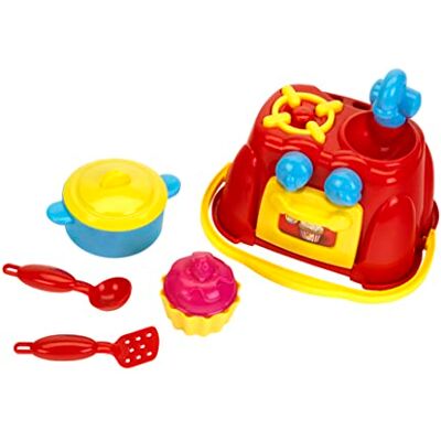 Klein Theo 2343 Beach Picnic speelkeuken Speelkeukenset voor zandbak en strand Met fornuis, aanrecht en kookgerei Speelgoed voor kinderen vanaf 1 jaar Klein Theo 2343 Beach Picnic speelkeuken Speelkeukenset voor zandbak en strand Met fornuis, aanrecht en kookgerei Speelgoed voor kinderen vanaf 1 jaar
