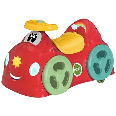 Chicco All Around Eco+ rode drager, drager voor kinderen van 1 tot 3 jaar (max 20 kg), gemaakt in Italië, 75% gerecycled kunststof, draaibare wielen, claxon, opbergvak, stickers Chicco All Around Eco+ rode drager, drager voor kinderen van 1 tot 3 jaar (max 20 kg), gemaakt in Italië, 75% gerecycled kunststof, draaibare wielen, claxon, opbergvak, stickers