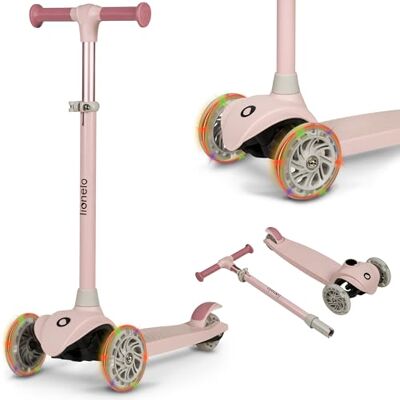 Lionelo Jessy Kinderstep, 3 led-wielen, verstelbaar stuur, 65-80 cm Lionelo Jessy Kinderstep, 3 led-wielen, verstelbaar stuur, 65-80 cm