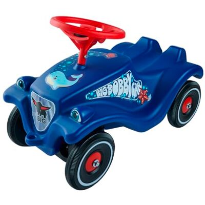 BIG -Bobby-Car Classic Ocean Kindervoertuig met stickers in oceaandesign, voor jongens en meisjes, maximale draaglast 50 kg, antislip voertuig, voor kinderen vanaf 1 jaar, blauw BIG -Bobby-Car Classic Ocean Kindervoertuig met stickers in oceaandesign, voor jongens en meisjes, maximale draaglast 50 kg, antislip voertuig, voor kinderen vanaf 1 jaar, blauw