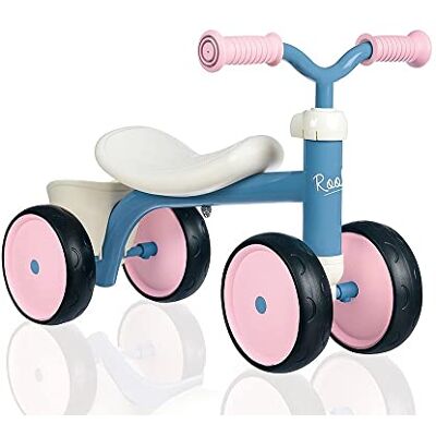Smoby Roze rookie ride-on Metaal Voor kinderen vanaf 12 maanden Gebogen zadel Stille wielen 721401 Smoby Roze rookie ride-on Metaal Voor kinderen vanaf 12 maanden Gebogen zadel Stille wielen 721401