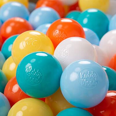 KiddyMoon 200/6Cm ∅ Kleurrijke Plastic Ballen Voor Zwembad Kinderen Baby Made In EU, Wit/Geel/Oranje/Baby Blauw/Turquoise KiddyMoon 200/6Cm ∅ Kleurrijke Plastic Ballen Voor Zwembad Kinderen Baby Made In EU, Wit/Geel/Oranje/Baby Blauw/Turquoise