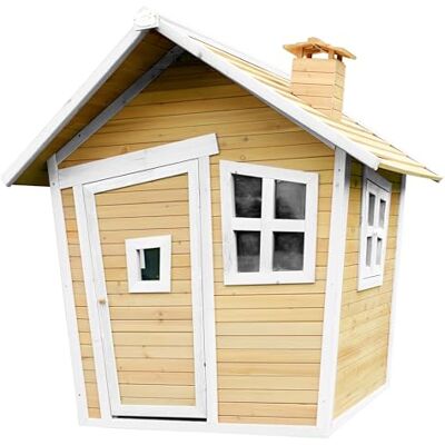 AXI Alice Kinderhuis van Fsc hout, speelhuis voor buiten/tuin in bruin en wit, speelhuisje met ramen AXI Alice Kinderhuis van Fsc hout, speelhuis voor buiten/tuin in bruin en wit, speelhuisje met ramen