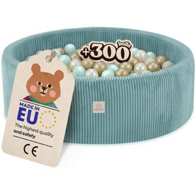 MISIOO Ballenbad voor baby's, 90 x 30 cm, met 300 ballen, hoogwaardig materiaal, afneembare hoes, wasbaar op 30 graden, ideaal voor kinderen van 1-3 jaar, grappige ballen MISIOO Ballenbad voor baby's, 90 x 30 cm, met 300 ballen, hoogwaardig materiaal, afneembare hoes, wasbaar op 30 graden, ideaal voor kinderen van 1-3 jaar, grappige ballen