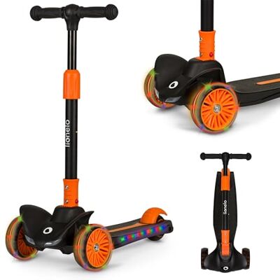 Lionelo Timmy Kinderstep met 3 led-wielen, verstelbaar stuur, 64-76 cm, antislip platform, stabiele schokdemper, veilige achterrem, duurzame constructie, opvouwbaar en licht, vanaf 3 jaar, 50 kg Lionelo Timmy Kinderstep met 3 led-wielen, verstelbaar stuur, 64-76 cm, antislip platform, stabiele schokdemper, veilige achterrem, duurzame constructie, opvouwbaar en licht, vanaf 3 jaar, 50 kg