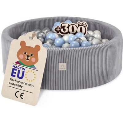 MISIOO Ballenbad met schuimvulling, 90 x 30 cm, 300 ballen, hoogwaardige ballen voor kinderen, zacht en veilig speelgoed, wasbaar MISIOO Ballenbad met schuimvulling, 90 x 30 cm, 300 ballen, hoogwaardige ballen voor kinderen, zacht en veilig speelgoed, wasbaar