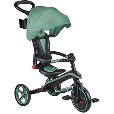 Globber Explorer 4-in-1 driewieler Opvouwbare en schaalbare driewieler als loopfiets voor peuters van 10 maanden tot 5 jaar Olijf Globber Explorer 4-in-1 driewieler Opvouwbare en schaalbare driewieler als loopfiets voor peuters van 10 maanden tot 5 jaar Olijf