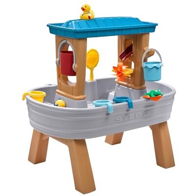 Step2 Rain Showers Splash Tub Watertafel Met 10 Accessoires Grijs & Bruin Tuin Activiteit Step2 Rain Showers Splash Tub Watertafel Met 10 Accessoires Grijs & Bruin Tuin Activiteit