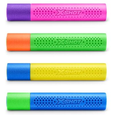 XSHOT ZURU Water Foam Blaster, watergevechtsspeelgoed voor kinderen, jongens en volwassenen (4 verpakkingen) XSHOT ZURU Water Foam Blaster, watergevechtsspeelgoed voor kinderen, jongens en volwassenen (4 verpakkingen)