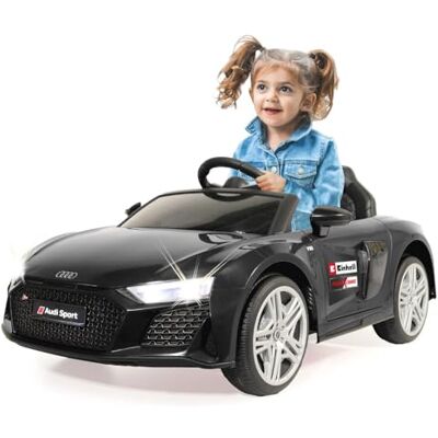 Jamara 460916 Ride-on Audi R8 18V Einhell Power X-Change-2 krachtige aandrijfmotoren, snelwisselend batterijsysteem, led-koplamp, sportfiets, Bluetooth, USB, muziek, zwart Jamara 460916 Ride-on Audi R8 18V Einhell Power X-Change-2 krachtige aandrijfmotoren, snelwisselend batterijsysteem, led-koplamp, sportfiets, Bluetooth, USB, muziek, zwart