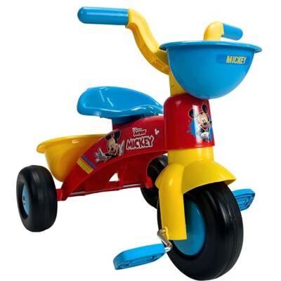 INJUSA Driewieler voor baby's, 1 jaar, 2 jaar, 3 jaar, Trico Max Mickey Mouse, driewieler voor kinderen, licht, met pedalen + mand voor en achter, meerkleurig INJUSA Driewieler voor baby's, 1 jaar, 2 jaar, 3 jaar, Trico Max Mickey Mouse, driewieler voor kinderen, licht, met pedalen + mand voor en achter, meerkleurig