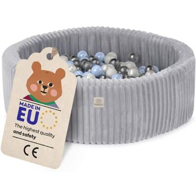 MISIOO Ballenbad voor baby's, hoogwaardig ballenbad voor kinderen vanaf 1 jaar, 90 x 30 cm, met 200 ballen, hoogwaardige materialen, perfect voor plezier en MISIOO Ballenbad voor baby's, hoogwaardig ballenbad voor kinderen vanaf 1 jaar, 90 x 30 cm, met 200 ballen, hoogwaardige materialen, perfect voor plezier en