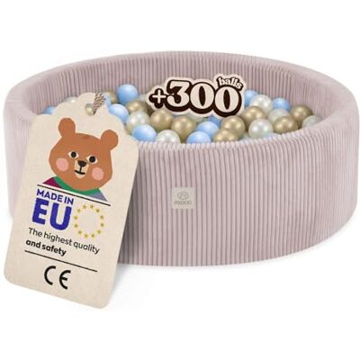 MISIOO Ballenbad voor baby's, 90 x 30 cm, met 300 ballen, hoogwaardig materiaal, afneembare overtrek, wasbaar op 30 °C, ideaal voor kinderen van 1 tot 3 jaar, grappige ballen MISIOO Ballenbad voor baby's, 90 x 30 cm, met 300 ballen, hoogwaardig materiaal, afneembare overtrek, wasbaar op 30 °C, ideaal voor kinderen van 1 tot 3 jaar, grappige ballen