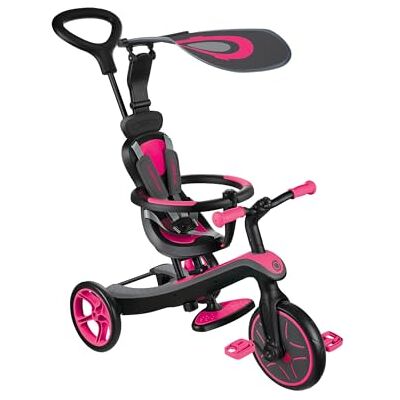 Globber Explorer 4-in-1 driewieler Schaalbare driewieler en loopfiets voor peuters van 10 maanden tot 5 jaar Versie 1 Roze Globber Explorer 4-in-1 driewieler Schaalbare driewieler en loopfiets voor peuters van 10 maanden tot 5 jaar Versie 1 Roze