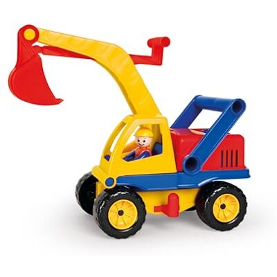 Lena 04151 Actieve graafmachine, ca. 35 cm met beweegbare figuur, bouwvoertuig voor kinderen vanaf 2 jaar, robuuste schep met functionele graafmachine en handgreep Lena 04151 Actieve graafmachine, ca. 35 cm met beweegbare figuur, bouwvoertuig voor kinderen vanaf 2 jaar, robuuste schep met functionele graafmachine en handgreep