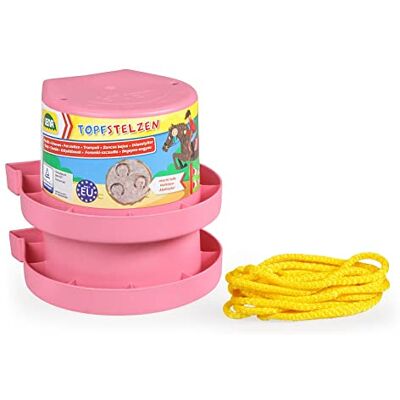 Lena 61412DF hoefijzerstelten, klompen, gangbare blikjes ca. 13 cm, potten voor kinderen in evenwicht, monochroom in roze emmers voor kinderen vanaf 36 maanden Lena 61412DF hoefijzerstelten, klompen, gangbare blikjes ca. 13 cm, potten voor kinderen in evenwicht, monochroom in roze emmers voor kinderen vanaf 36 maanden