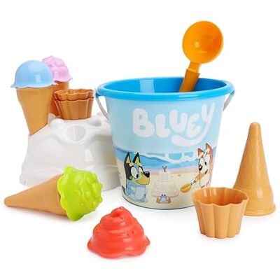 Toyland ® Bluey & Bingo Set van 14 emmers en schoppen met ijshoorntjes – zand- en waterspel – strandspeelgoed – leeftijd 24 maanden + Toyland ® Bluey & Bingo Set van 14 emmers en schoppen met ijshoorntjes – zand- en waterspel – strandspeelgoed – leeftijd 24 maanden +