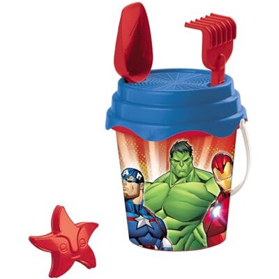 Mondo Toys Marvel Avengers Bucket Renew Toys strandset met emmer, harkschep, zeef, vorm, gieter inbegrepen, 28431 Mondo Toys Marvel Avengers Bucket Renew Toys strandset met emmer, harkschep, zeef, vorm, gieter inbegrepen, 28431