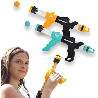 Schildkröt Fire Blaster Set, 2 drukpistolen en 24 schuimballen, voor binnen en buiten, voor groot en klein, vanaf 6 jaar Schildkröt Fire Blaster Set, 2 drukpistolen en 24 schuimballen, voor binnen en buiten, voor groot en klein, vanaf 6 jaar