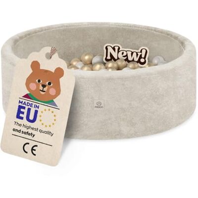 MISIOO Ballenbad voor baby's, 90 x 30 cm, met 200 ballen met een diameter van 6 cm, rond, zacht schuim, afneembare en wasbare hoes, indoor speelzwembad voor peuters MISIOO Ballenbad voor baby's, 90 x 30 cm, met 200 ballen met een diameter van 6 cm, rond, zacht schuim, afneembare en wasbare hoes, indoor speelzwembad voor peuters