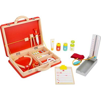 small foot Noodkoffer van hout met accessoires zoals stethoscoop, koortsthermometer en spuit vanaf 3 jaar 11160 small foot Noodkoffer van hout met accessoires zoals stethoscoop, koortsthermometer en spuit vanaf 3 jaar 11160