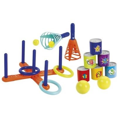 Ecoiffier speelgoed 192 verpakking met 3 sporten buitenhuis spellen voor kinderen vanaf 3 jaar gemaakt in Frankrijk Ecoiffier speelgoed 192 verpakking met 3 sporten buitenhuis spellen voor kinderen vanaf 3 jaar gemaakt in Frankrijk