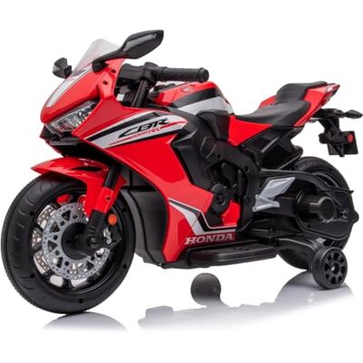 Sun CBR Elektrische motorfiets voor kinderen, 12 V, 2 afneembare steunwielen, rood, vanaf 3 jaar Sun CBR Elektrische motorfiets voor kinderen, 12 V, 2 afneembare steunwielen, rood, vanaf 3 jaar