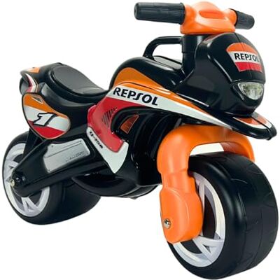 INJUSA Motorfiets voor kinderen, 18 maanden, 2 jaar, 3 jaar, zonder pedalen, loopfiets, tundra repsol, stabiel + ergonomisch, 2 jaar, brede wielen + eenvoudig transport + kleur zwart INJUSA Motorfiets voor kinderen, 18 maanden, 2 jaar, 3 jaar, zonder pedalen, loopfiets, tundra repsol, stabiel + ergonomisch, 2 jaar, brede wielen + eenvoudig transport + kleur zwart