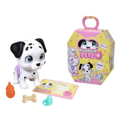 Simba Pamper Petz 105950207 Dalmatische hond met accessoires Gender Reveal adoptiecertificaat + 3 jaar Simba Pamper Petz 105950207 Dalmatische hond met accessoires Gender Reveal adoptiecertificaat + 3 jaar