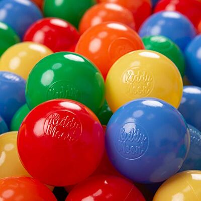 KiddyMoon 300 ∅ 6 cm Kleurrijke plastic ballen voor zwembad, voor baby‘s en kinderen, gemaakt in de EU, geel/groen/blauw/rood/oranje KiddyMoon 300 ∅ 6 cm Kleurrijke plastic ballen voor zwembad, voor baby‘s en kinderen, gemaakt in de EU, geel/groen/blauw/rood/oranje