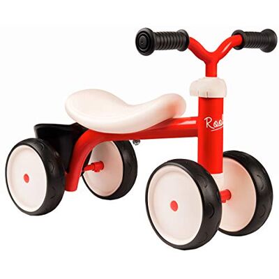 Smoby ride-on rookie rood metaal voor kinderen vanaf 12 maanden gebogen zadel stille wielen 721400 Smoby ride-on rookie rood metaal voor kinderen vanaf 12 maanden gebogen zadel stille wielen 721400