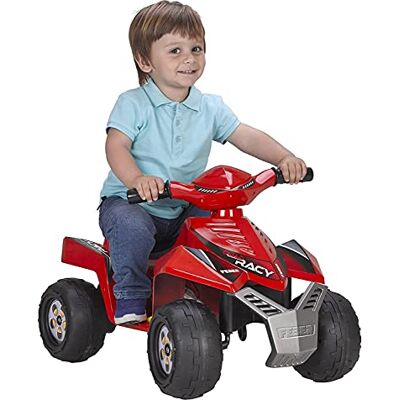Feber Racy Elektrische quad voor kinderen van 12 maanden tot 3 jaar, 6 V, rood Feber Racy Elektrische quad voor kinderen van 12 maanden tot 3 jaar, 6 V, rood