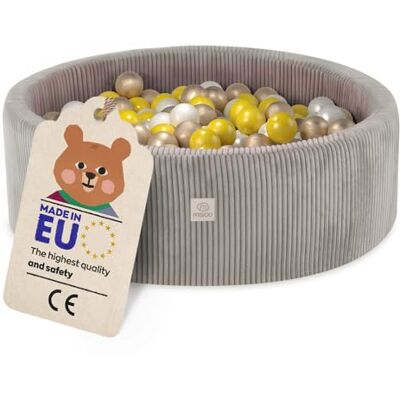 MISIOO Ballenbad met schuimvulling, 90 x 30 cm, hoogwaardige ballen voor kinderen, zacht en veilig speelgoed, wasbaar MISIOO Ballenbad met schuimvulling, 90 x 30 cm, hoogwaardige ballen voor kinderen, zacht en veilig speelgoed, wasbaar
