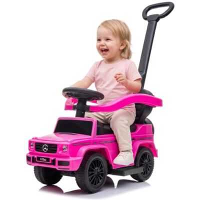 Sun Kinderauto met glijbaan vanaf 1 jaar met duwstang, Mercedes G Bobbycar voor baby's (roze) Sun Kinderauto met glijbaan vanaf 1 jaar met duwstang, Mercedes G Bobbycar voor baby's (roze)