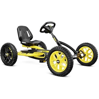 BERG Tretauto met optimale veiligheid luchttreifen en vrije loop Buddy Cross, eenvoudig, 24.20.65.00, geel/zwart, kinderspeelgoed, voor kinderen van 3-8 jaar BERG Tretauto met optimale veiligheid luchttreifen en vrije loop Buddy Cross, eenvoudig, 24.20.65.00, geel/zwart, kinderspeelgoed, voor kinderen van 3-8 jaar