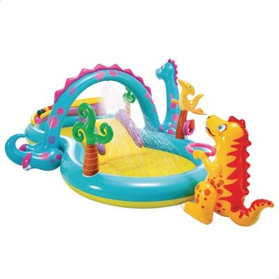 Intex Dinoland Play Center, opblaasbaar waterspeelcentrum, model selectie (met en zonder vulkaan), meerkleurig, 333 x 229 x 112 cm, 280 liter Intex Dinoland Play Center, opblaasbaar waterspeelcentrum, model selectie (met en zonder vulkaan), meerkleurig, 333 x 229 x 112 cm, 280 liter