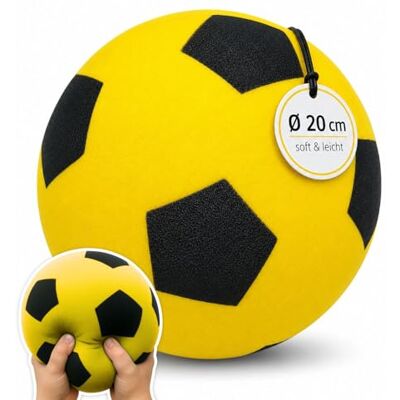 alldoro 63103 Schuimbal 20 cm 153 g geel voetbal voor kinderen vanaf 18 maanden binnen en buiten alldoro 63103 Schuimbal 20 cm 153 g geel voetbal voor kinderen vanaf 18 maanden binnen en buiten